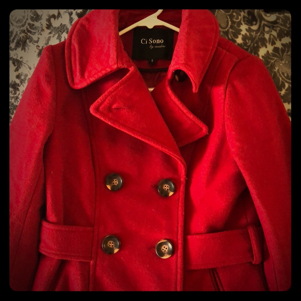 Red Pea Winter Coat